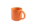 Ceramic coffee mug with matte finish and rustic effect, 90ml colour orange