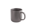 Ceramic coffee mug with matte finish and rustic effect, 90ml colour dark grey