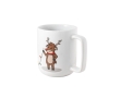 Ceramic mug with Christmas design, up to 330ml capacity colour white