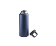 90% recycled stainless steel bottle with double wall, 1.2L colour navy-blue
