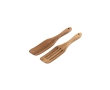 Set of 2 FSC™-certified acacia wood cutlery pieces colour dark wood