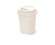 Single-wall plastic travel mug, microwave-safe 350ml colour off white