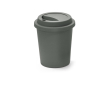 Single-wall plastic travel mug, microwave-safe 350ml colour dark grey