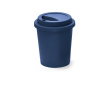 Single-wall plastic travel mug, microwave-safe 350ml colour navy-blue
