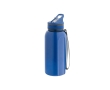 Plastic sports bottle with straw, 1.2 L colour blue