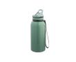 Plastic sports bottle with straw, 1.2 L colour light-green