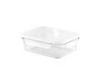 Airtight borosilicate glass lunchbox, 1L capacity colour white