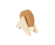 Plywood stand with 6 cork coasters colour natural