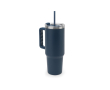 Large recycled stainless steel travel mug, matte finish, 1.3L colour navy-blue