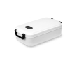 Dishwasher-safe plastic lunch box with durable lid, 900ml colour white