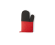 100% cotton oven glove with non-slip silicone colour red