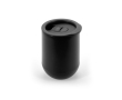 Double-walled plastic travel cup with sliding opening 420ml colour black