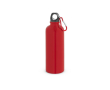 Single-wall stainless steel bottle with carabiner 550ml colour red