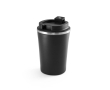 Stainless steel travel cup with ceramic interior 470ml colour black