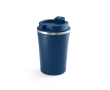 Stainless steel travel cup with ceramic interior 470ml colour navy-blue