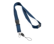 Lanyard with buckle and safety clasp, Doubleclip Extra colour blue