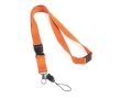 Lanyard with buckle and safety clasp, Doubleclip Extra colour orange