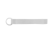 Short polyester lanyard for sublimation with ring 2 x 1.5 cm colour white