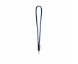 Tubular polyamide lanyard with lobster clasp and sublimatable label colour royal blue