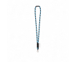 Tubular polyamide lanyard with lobster clasp and sublimatable label colour bondi blue