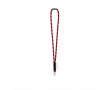 Tubular polyamide lanyard with lobster clasp and sublimatable label colour dark red