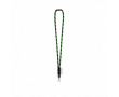 Tubular polyamide lanyard with lobster clasp and sublimatable label colour green