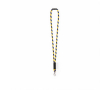 Tubular polyamide lanyard with lobster clasp and sublimatable label colour dark yellow