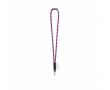 Tubular polyamide lanyard with lobster clasp and sublimatable label colour neon pink