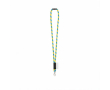 Tubular polyamide lanyard with lobster clasp and sublimatable label colour cyan blue