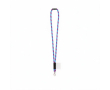 Tubular polyamide lanyard with lobster clasp and sublimatable label colour purple