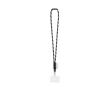 Tubular lanyard made in Europe with standard clip colour black/grey