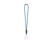 Tubular lanyard made in Europe with standard clip colour cyan blue