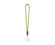 Tubular lanyard made in Europe with standard clip colour light yellow