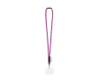 Tubular lanyard made in Europe with standard clip colour neon pink