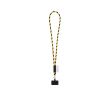 Tubular lanyard with carabiner and mobile phone holder 6.5 x 4.1cm colour dark yellow
