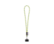 Tubular lanyard with carabiner and mobile phone holder 6.5 x 4.1cm colour neon yellow