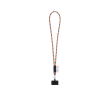 Tubular lanyard with carabiner and mobile phone holder 6.5 x 4.1cm colour neon orange