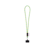 Tubular lanyard with carabiner and mobile phone holder 6.5 x 4.1cm colour light yellow