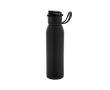 Recycled stainless steel single-wall sports bottle 670 ml colour black