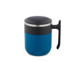 Double-wall travel mug with matte finish and non-slip base 400ml colour blue