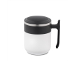 Double-wall travel mug with matte finish and non-slip base 400ml colour white