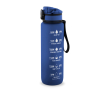 RPET rubberised matte bottle with motivational phrases 1.06 ml colour blue