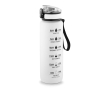 RPET rubberised matte bottle with motivational phrases 1.06 ml colour white