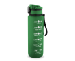 RPET rubberised matte bottle with motivational phrases 1.06 ml colour green