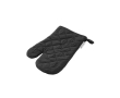 100% recycled cotton oven mitt with logo colour black