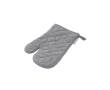 100% recycled cotton oven mitt with logo colour grey