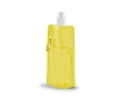 Foldable drinking bottle made of PE carabiner, 460 ml, Clip colour yellow