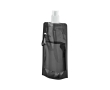 Foldable drinking bottle made of PE carabiner, 460 ml, Clip colour black