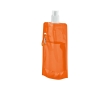 Foldable drinking bottle made of PE carabiner, 460 ml, Clip colour orange