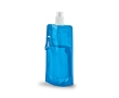 Foldable drinking bottle made of PE carabiner, 460 ml, Clip colour light blue